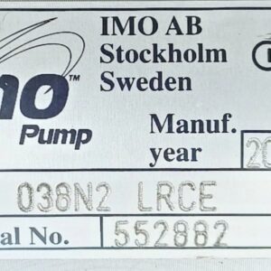 imo pump d4c 038n2 lrce imo ab triple screw pump