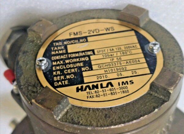 hanla fms 2vd ws vertical type float level switch