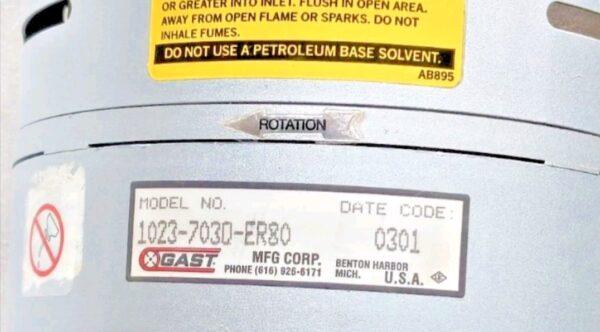 gast 1023 7030 er80 rotary vane air compressor/vacuum pump 10237030er80